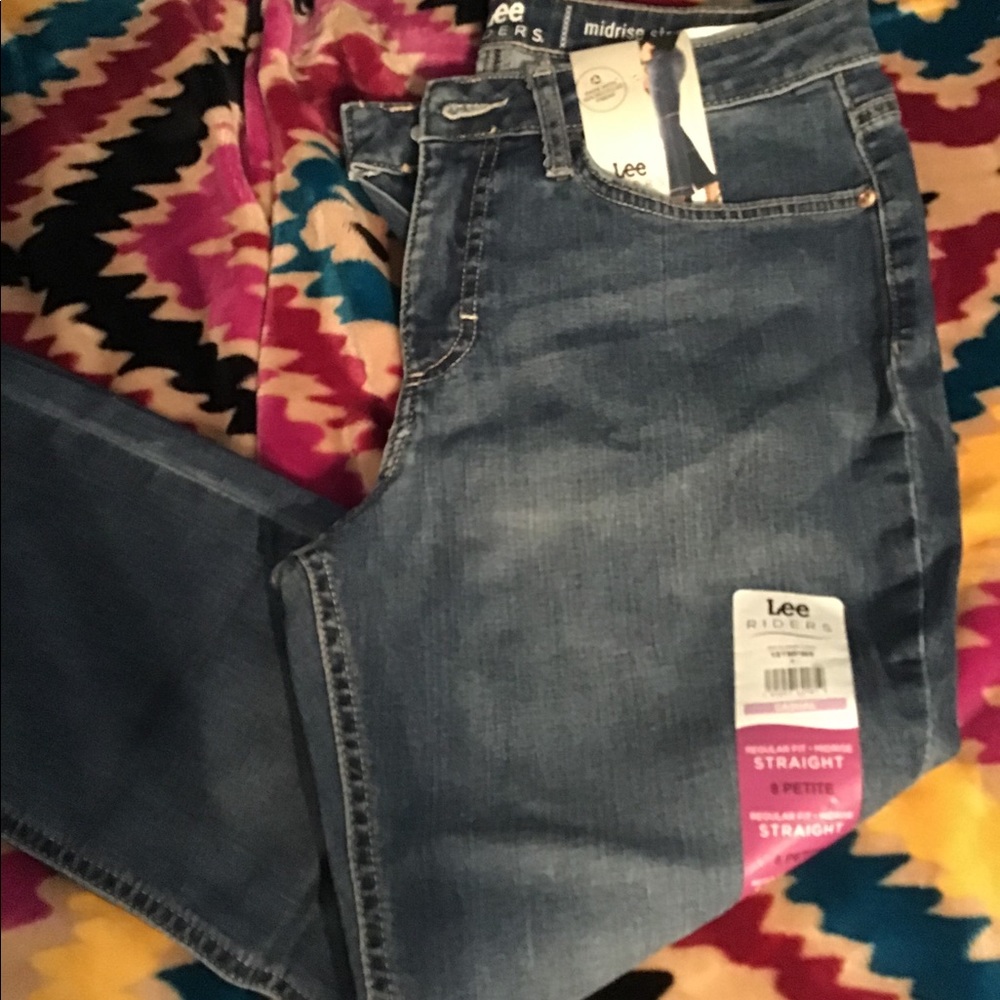 Womens Midrise Straight Lee Riders   Size 8P NWT - Picture 4 of 7